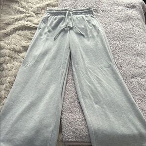 Divided Light Gray Wide-Leg Joggers